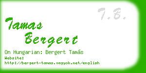 tamas bergert business card